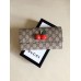 Gucci GG Supreme Continental Wallet with Cherries 476055