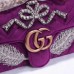 Gucci Red GG Marmont Embroidered Velvet Mini Bag