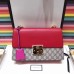 Gucci Red Padlock Medium GG Supreme Shoulder Bag