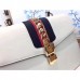 Gucci White Sylvie Medium Top Handle Bag