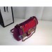 Gucci Bordeaux GG Marmont Medium Velvet Should Bag