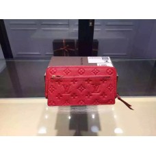 Louis Vuitton Monogram Empreinte Clemence Wallet Red