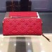 Louis Vuitton Monogram Empreinte Clemence Wallet Red