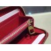 Louis Vuitton Monogram Empreinte Clemence Wallet Red