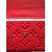 Louis Vuitton Monogram Empreinte Compact Curieuse Wallet Red