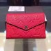 Louis Vuitton Monogram Empreinte Compact Curieuse Wallet Red