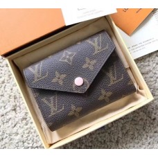 Louis Vuitton Monogram Canvas Envelop Victorine Wallet M62360 Pale Pink