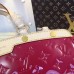 LOUIS VUITTON BREA MM Monogram Vernis Leather In cherry