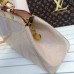 LOUIS VUITTON BREA MM Monogram Vernis Leather In milk tea