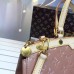 LOUIS VUITTON BREA MM Monogram Vernis Leather In toffee