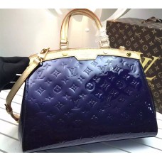 LOUIS VUITTON BREA MM Monogram Vernis Leather In dazzling blue