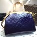 LOUIS VUITTON BREA MM Monogram Vernis Leather In dazzling blue