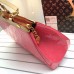 LOUIS VUITTON BREA MM Monogram Vernis Leather In rose pink