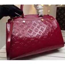 LOUIS VUITTON BREA MM Monogram Vernis Leather In Magenta