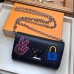 Louis Vuitton LV Stories Epi Leather Twist Chain Wallet M63320 Black 2019