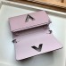 Louis Vuitton LV Stories Epi Leather Twist Chain Wallet M63320 Pink 2019