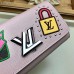 Louis Vuitton LV Stories Epi Leather Twist Wallet M63456 Pink 2019