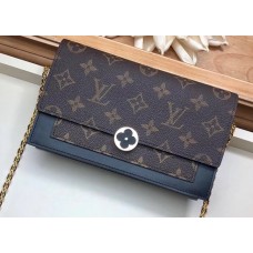 Louis Vuitton Monogram Canvas Flore Chain Wallet Black 2019