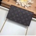 Louis Vuitton Monogram Canvas Flore Chain Wallet M67404 Lie De Vin 2019