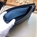 Louis Vuitton Pochette Voyage MM Bag Taiga Leather Outline Black/Blue