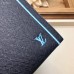 Louis Vuitton Pochette Voyage MM Bag Taiga Leather Outline Black/Blue