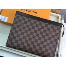 Louis Vuitton Pochette Voyage MM Bag Damier Ebene Canvas N41696