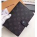 Louis Vuitton Monogram Graphite Canvas Medium Ring Agenda Cover R20240