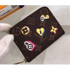 Louis Vuitton Love Lock Monogram Canvas Zippy Coin Purse M64118 2019