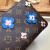 Louis Vuitton Monogram Canvas Blooming Flowers Pochette Double Zip Bag M63905 Blue 2019