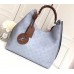 Louis Vuitton Mahina Calf Leather Carmel Hobo Bag Bleu 2019