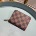 Louis Vuitton Zippy Coin Purse Damier Ebene Canvas N63070 Brown