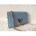 LOUIS VUITTON CHAIN LOUISE CLUTCH BAG Coral Blue