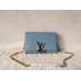 LOUIS VUITTON CHAIN LOUISE CLUTCH BAG Coral Blue