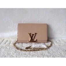 LOUIS VUITTON CHAIN LOUISE CLUTCH BAG PINK