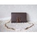 LOUIS VUITTON CHAIN LOUISE CLUTCH BAG Gray