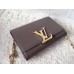 LOUIS VUITTON CHAIN LOUISE CLUTCH BAG Gray