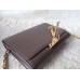 LOUIS VUITTON CHAIN LOUISE CLUTCH BAG Gray