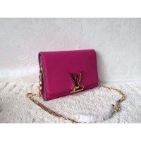 LOUIS VUITTON CHAIN LOUISE CLUTCH BAG Rosy