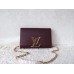 LOUIS VUITTON CHAIN LOUISE CLUTCH BAG purple