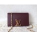 LOUIS VUITTON CHAIN LOUISE CLUTCH BAG purple