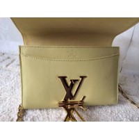 LOUIS VUITTON CHAIN LOUISE CLUTCH BAG little yellow