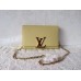 LOUIS VUITTON CHAIN LOUISE CLUTCH BAG little yellow