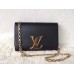 LOUIS VUITTON CHAIN LOUISE CLUTCH BAG in black M94335