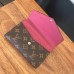 Louis Vuitton Pallas Canvas Wallet Monogram Canvas M64042 Fuchsia