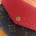 Louis Vuitton Pallas Canvas Wallet Monogram Canvas M60140 Red