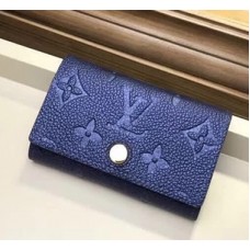 Louis Vuitton Monogram Empreinte 6 Key Holder M64421 Blue