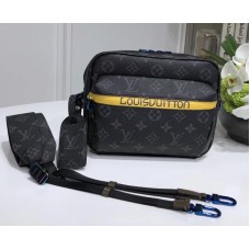 Louis Vuitton Monogram Eclipse Canvas Camera Shoulder Bag Yellow 2018