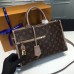 Louis Vuitton Monogram Coated Canvas Popincourt PM M43463 Taupe Glace 2017