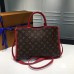 Louis Vuitton Monogram Coated Canvas Popincourt PM M43434  Red 2017