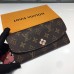 Louis Vuitton Monogram Canvas Flower Stud Trim Emilie Wallet M64202 01 2017